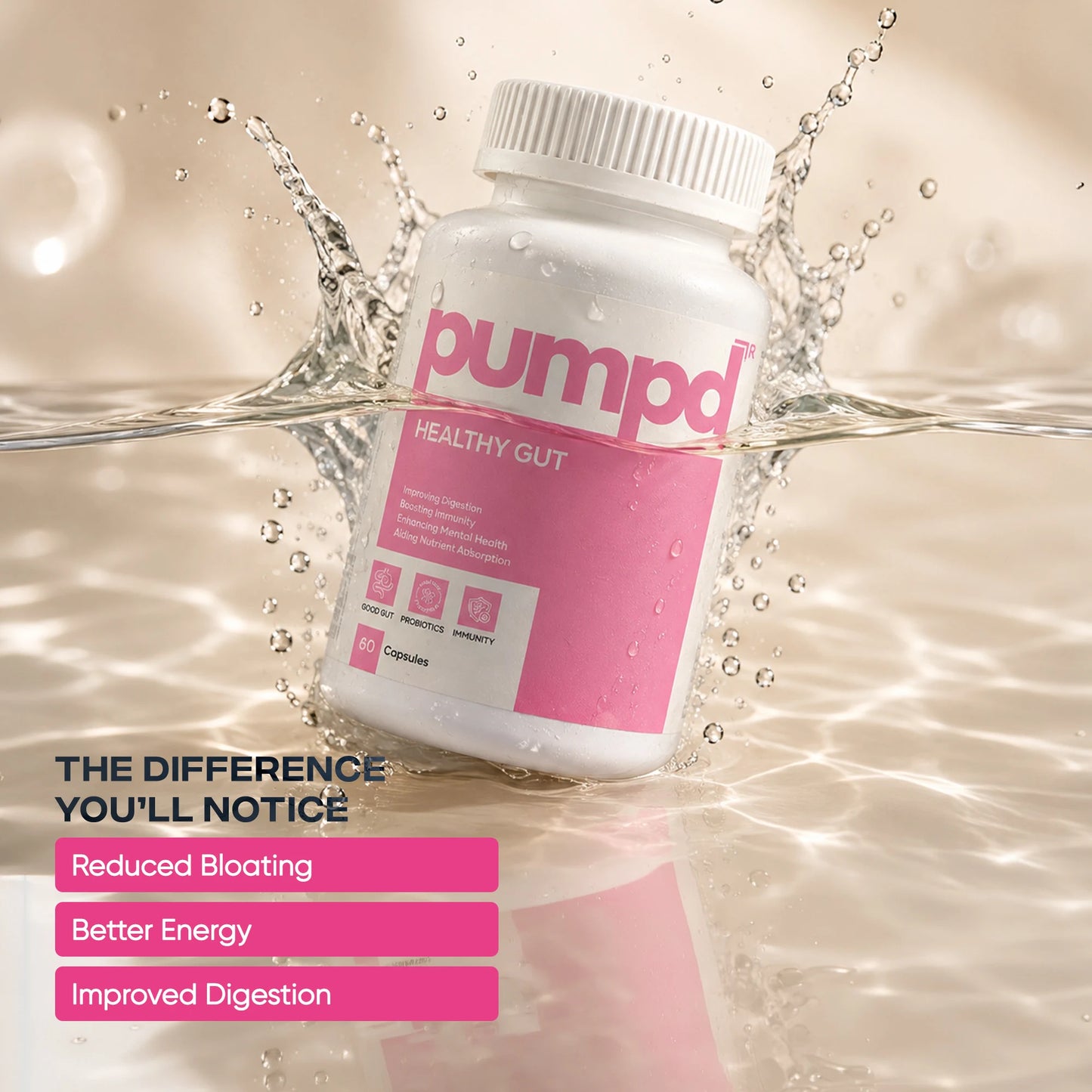 Steps to how to consume PUMPD Healthy Gut Supplement
