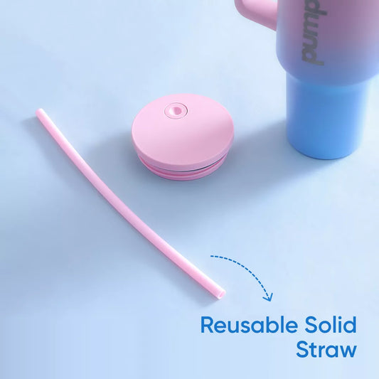 Insulated Tumbler With Handle & Straw (1.2L)