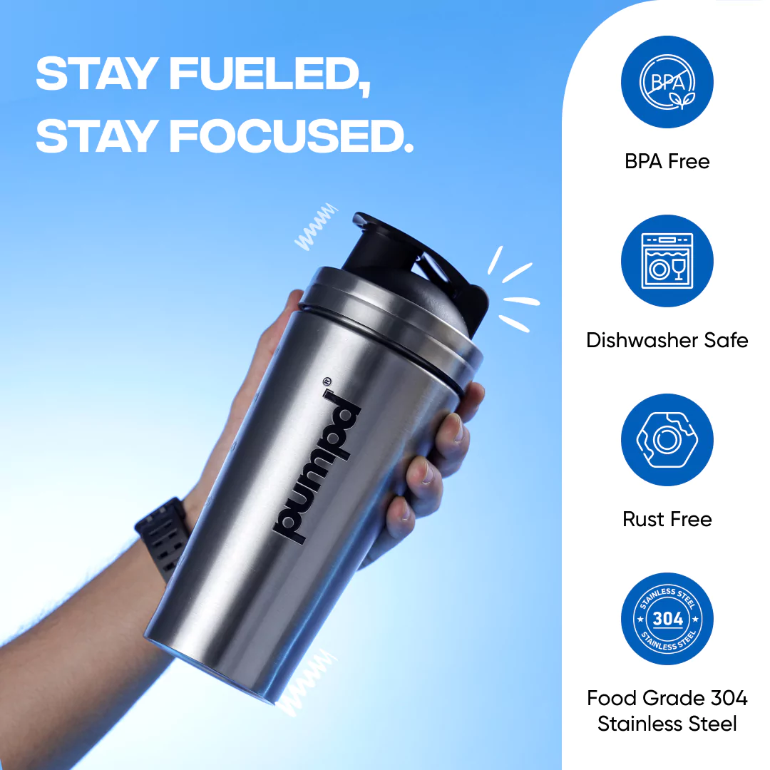 Pumpd Sipper Bottle | Premium Gym Steel Shaker