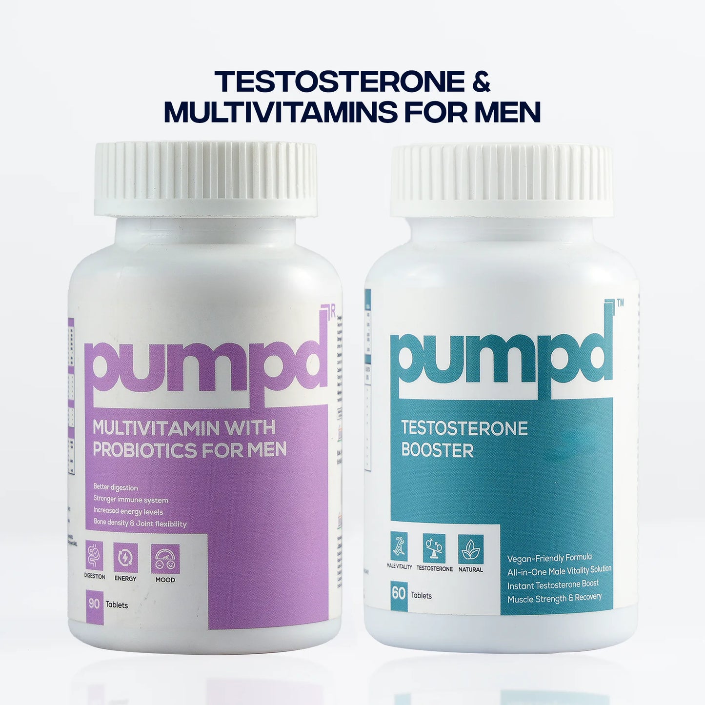 Testosterone Booster & Multivitamin With Probiotics for Men – Combo Pack