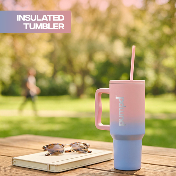 Insulated Tumbler With Handle & Straw (1.2L)