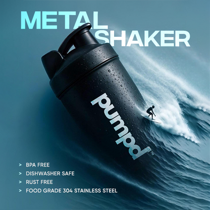 Pumpd Metal Shaker Bottle | Premium Gym Metal Protein Shaker