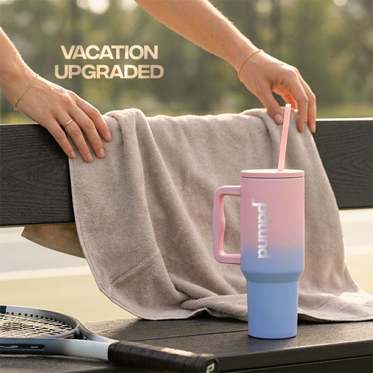 Insulated Tumbler With Handle & Straw (1.2L)