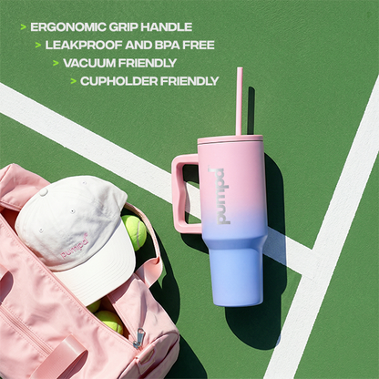Insulated Tumbler With Handle & Straw (1.2L)