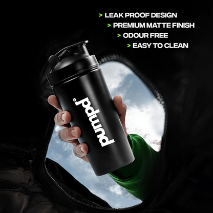 Pumpd Metal Shaker Bottle | Premium Gym Metal Protein Shaker