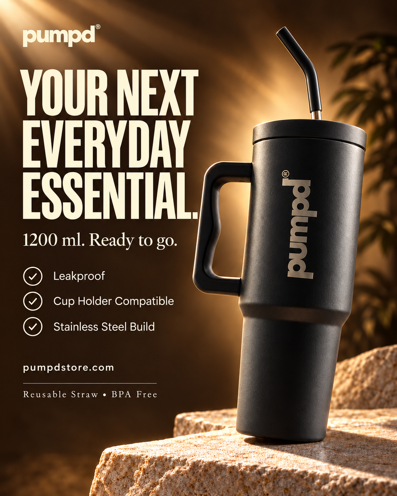 Pumpd Pro Tumbler with Straw and Handle