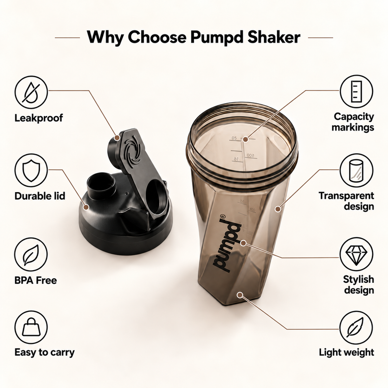 Geometric Brown Shaker Bottle