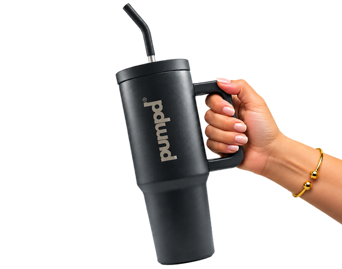 Pumpd Pro Tumbler with Straw and Handle
