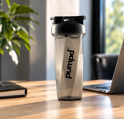 Geometric Brown Shaker Bottle
