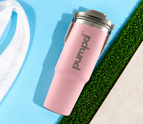 Pumpd Tumbler With Vertical Handle