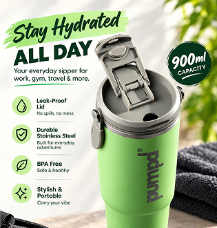 Pumpd Tumbler With Vertical Handle