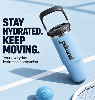 Pumpd Tumbler With Vertical Handle