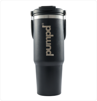 Pumpd Tumbler With Vertical Handle