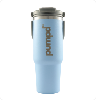 Pumpd Tumbler With Vertical Handle