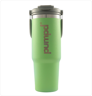 Pumpd Tumbler With Vertical Handle