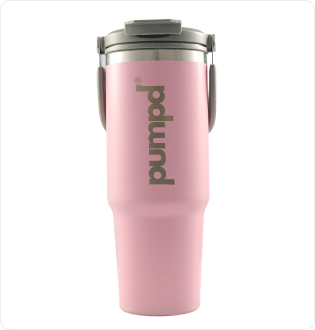 Pumpd Tumbler With Vertical Handle