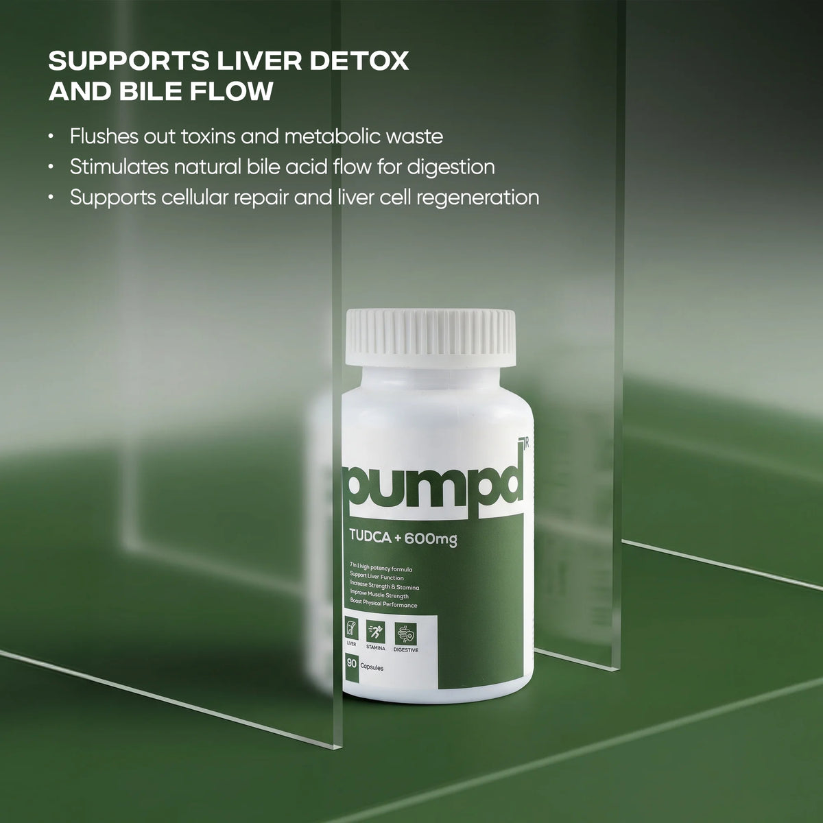 PUMPD TUDCA supplement for liver and digestive wellness