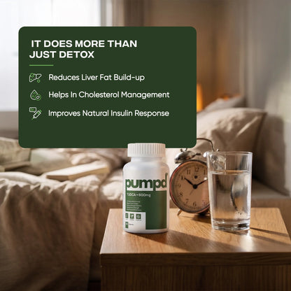 PUMPD TUDCA supplement bottle showing ingredients and product details