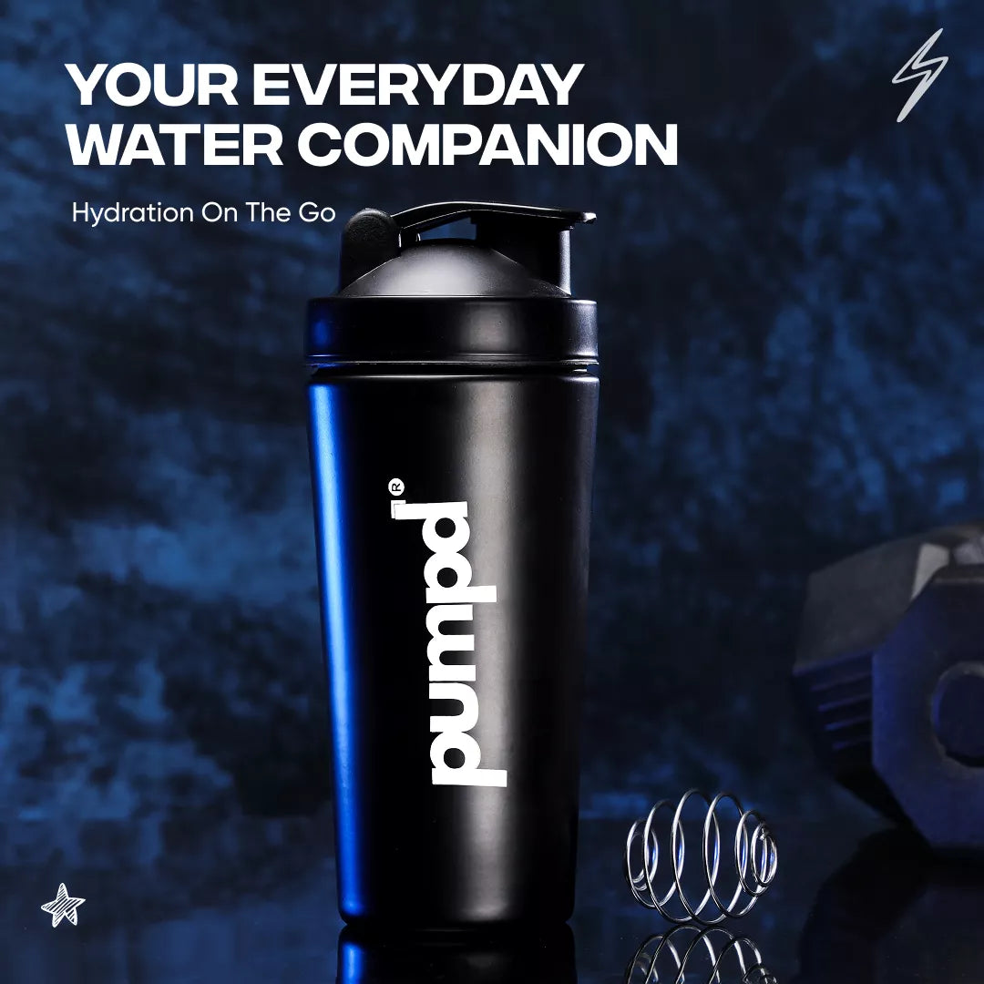 Pumpd Sipper Bottle | Premium Gym Black Shaker