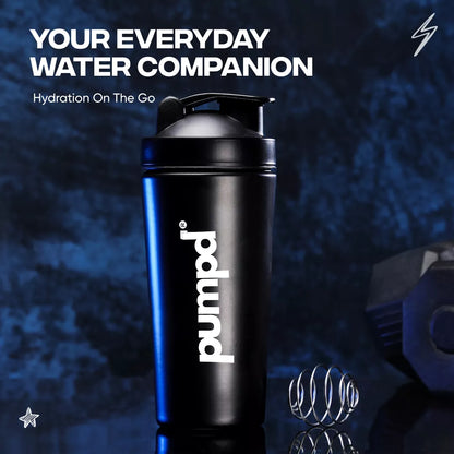Pumpd Sipper Bottle | Premium Gym Black Shaker