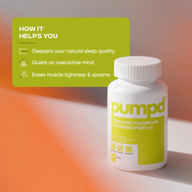Magnesium glycinate combo supplements by PUMPD