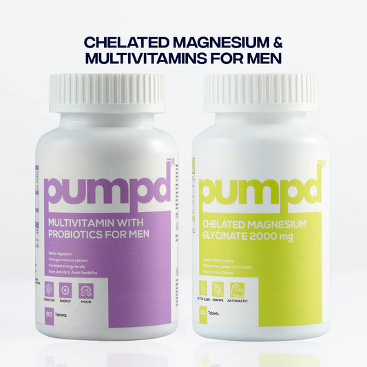 Chelated Magnesium Glycinate & Multivitamin With Probiotics for Men – Combo Pack