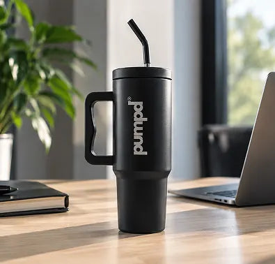 Pumpd Pro Tumbler with Straw and Handle
