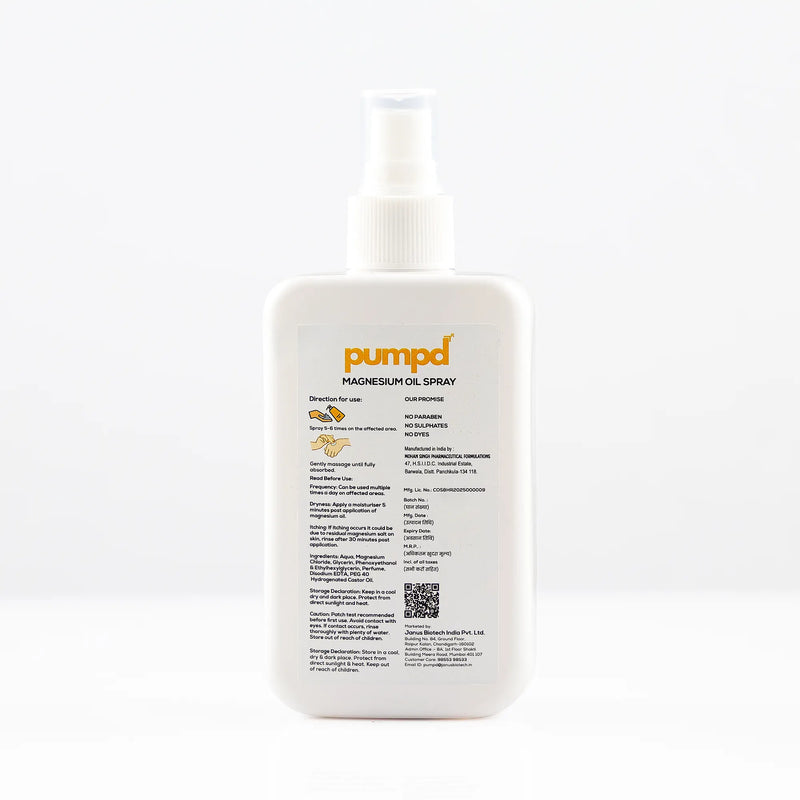 Pumpd magnesium oil spray bottle