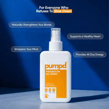 Pumpd Magnesium Oil Spray for Relaxation and Sleep | 200 ML | On-the-go Relief