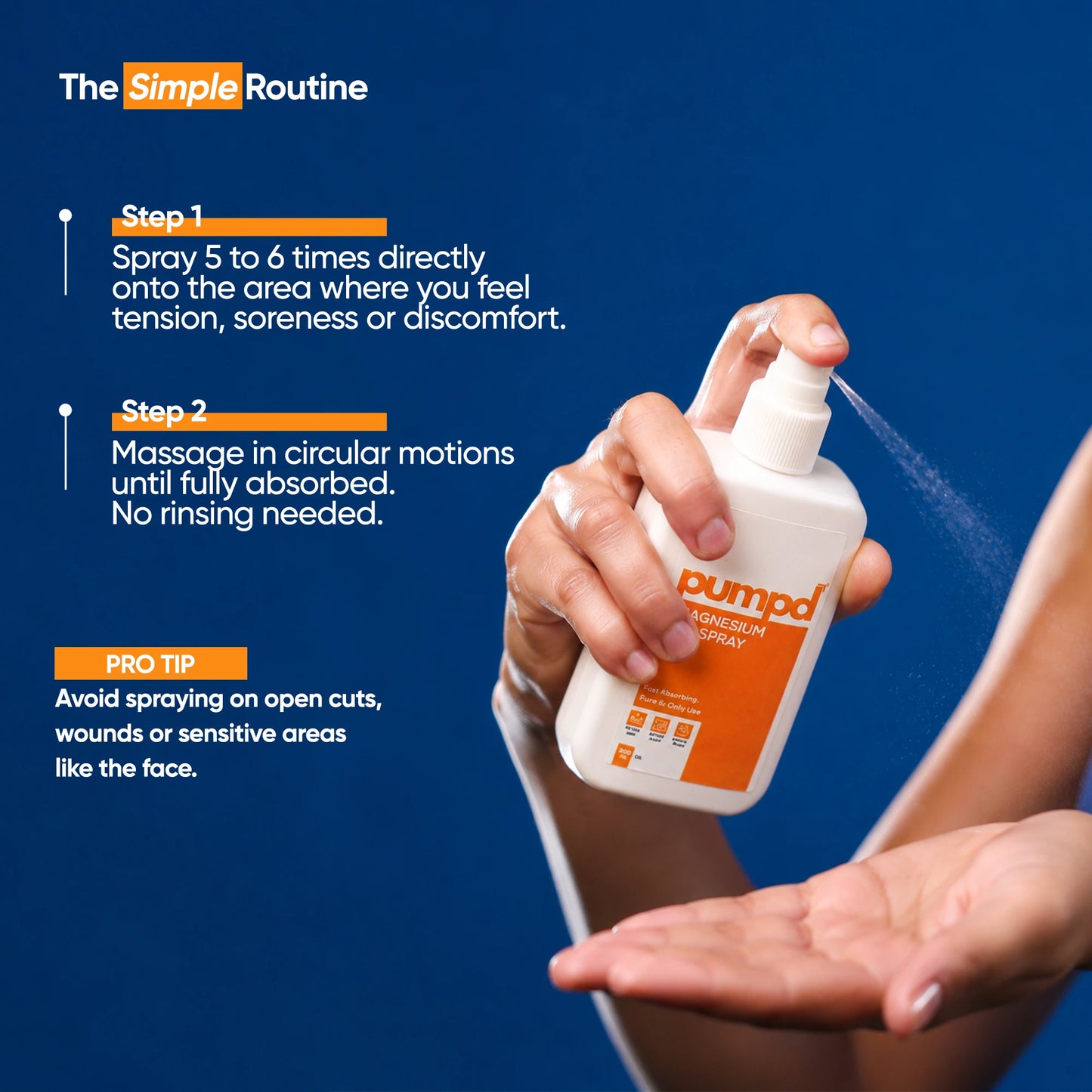 Pumpd Magnesium Oil Spray for Relaxation and Sleep | 200 ML | On-the-go Relief
