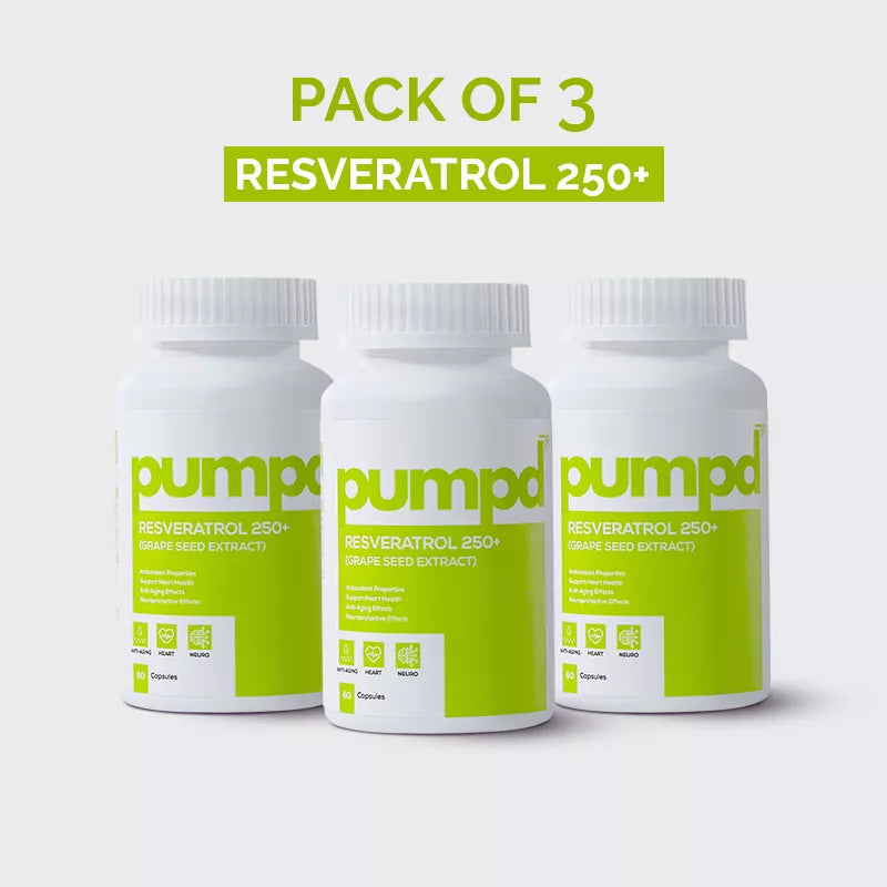 Resveratrol supplement combo packs by PUMPD