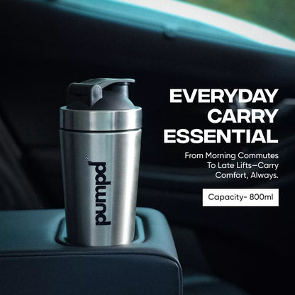 Pumpd Sipper Bottle | Premium Gym Steel Shaker
