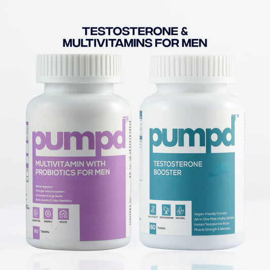 Testosterone Booster & Multivitamin With Probiotics for Men – Combo Pack