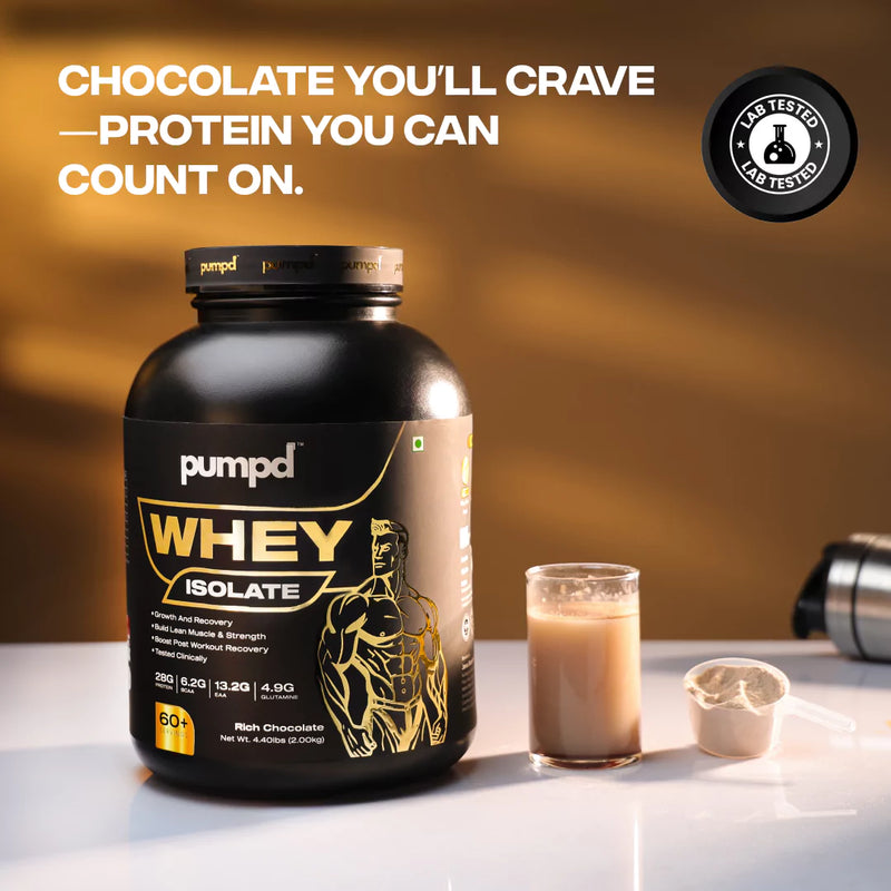 PUMPD Whey Protein Isolate 2 kg pack for fitness nutrition